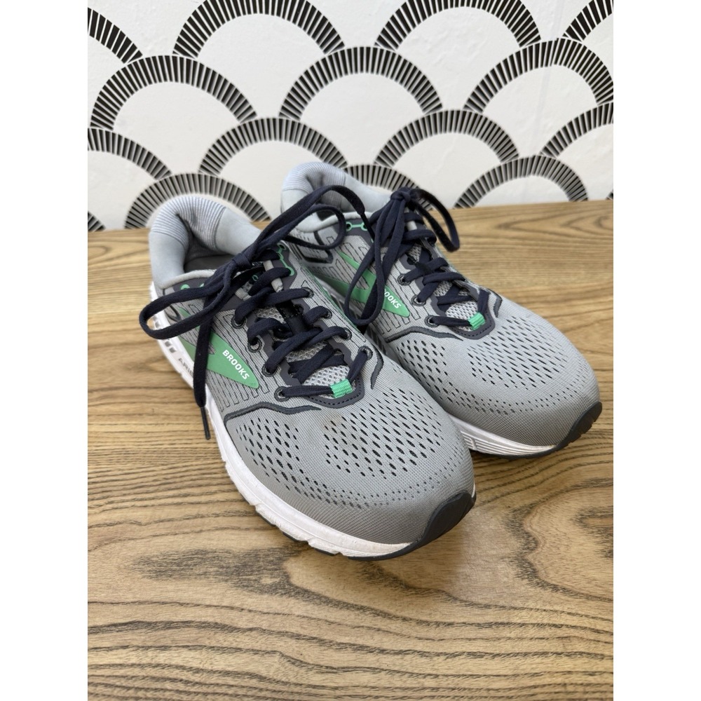 Brooks Ariel 20 Women's 9 B Running Shoes Alloy/Blackened Pearl/Green